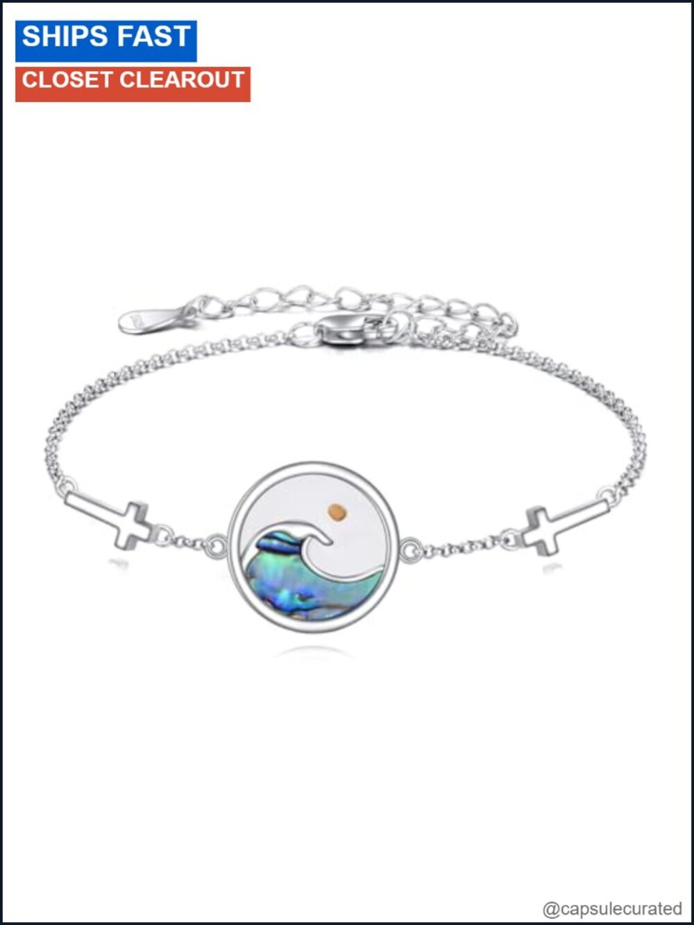 Mustard Seed Bracelet White gold plated Sterling Silver Cross Faith Jewelry